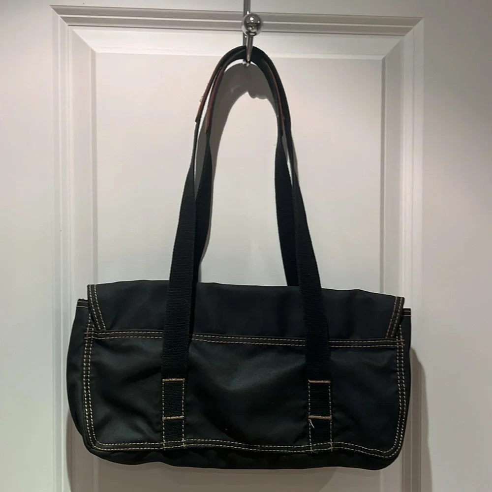 Diesel Grey Nylon with Leather Accent Shoulder Purse 💖🤩 - Picture 5 of 14